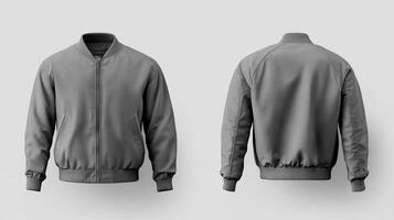 Blank gray jacket mockup photo