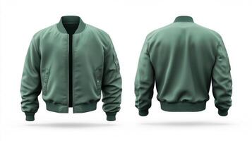 Blank green jacket mockup photo