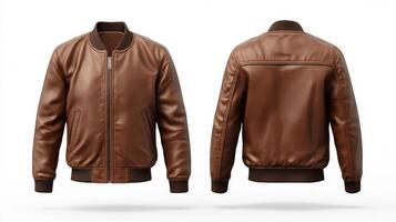 Blank brown jacket mockup photo