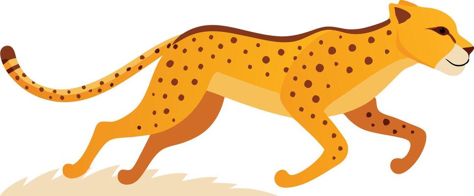 Cheetah Running Gracefully Across a Savanna Landscape