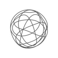 Abstract confusing texture from a ball shaped wire. Random chaotic lines vector