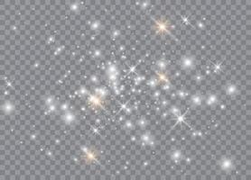 Exploding light with bright stars and sparkling particles vector