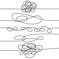 Abstract tangled texture. Random chaotic lines. Hand drawn object from the beginning and the end. vector