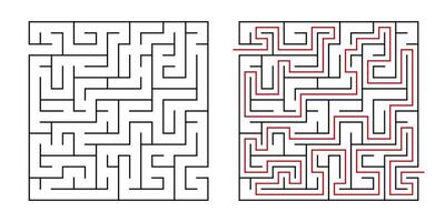 Education logic game labyrinth for kids. Find right way. vector