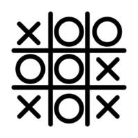 Minimalist Tic-Tac-Toe Game Icon X and O Grid Design vector