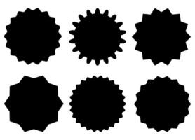 Sun rays design stickers for nostalgic label art vector