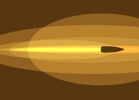 A flying bullet in motion vector