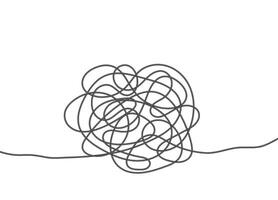 Chaotic hand-drawn lines for abstract design projects vector
