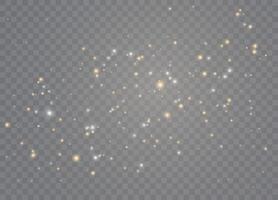 Magical Christmas stars with light glow and dust particle vector