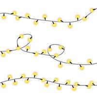 Sparkling Xmas garland elements for creative projects vector