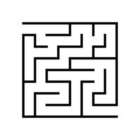 Education logic game labyrinth for kids. Find right way. Maze or puzzle design. vector