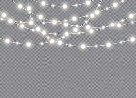 Christmas string lights for holiday web and card design vector