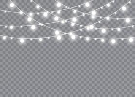 Bright string lights for Christmas-themed graphics vector