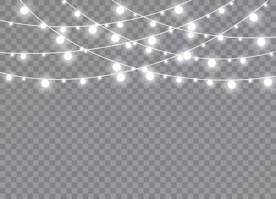 Bright string lights for Christmas-themed graphics