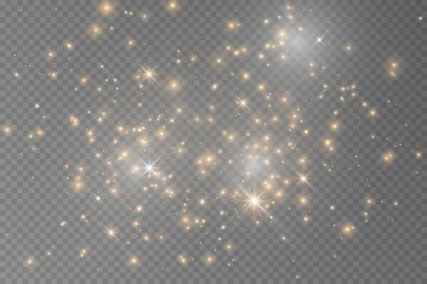 Christmas abstract stars with glowing light and magic dust