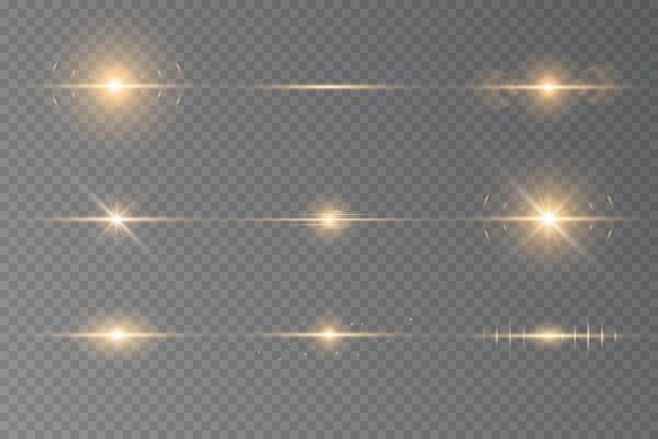 Christmas sparkle effects with light glow and magic stars
