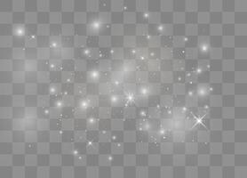 Glowing white star explosion with sparkling dust vector