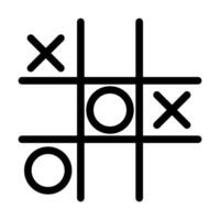Tic-tac-toe game with cross and circle. vector