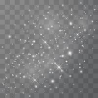 Exploding white light with magical dust particles vector