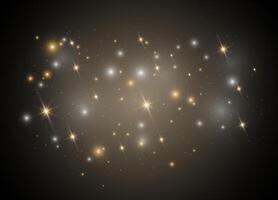 Christmas abstract pattern with sparkling magic stars vector