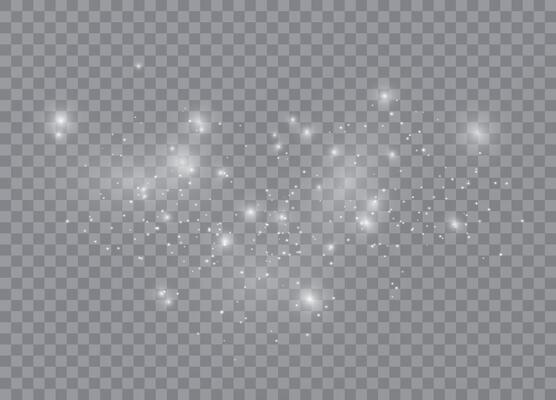 Christmas light glow with twinkling stars and magic particles
