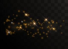 Sparkling magic dust and light glow stars for holiday patterns vector