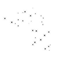 Starburst fireworks and random stars falling against white vector