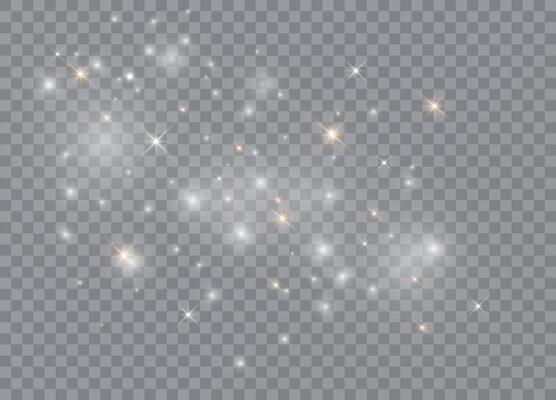 Light glow and sparkling magic stars for Christmas themes