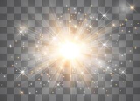 Christmas abstract pattern with bright stars and light glow vector