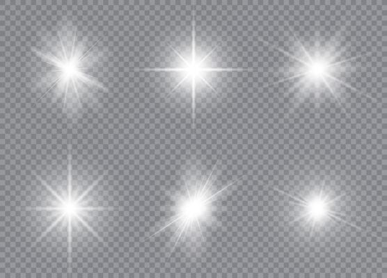 Christmas light effects with stars and magical dust particles