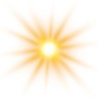 Radiant sunlight flash with soft glow and sparkles vector