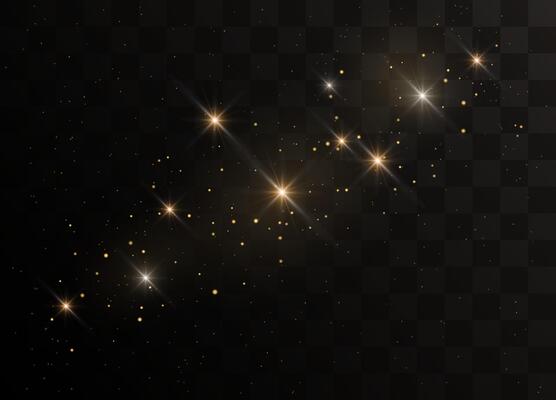 Glowing stars and magic dust for Christmas abstract backgrounds