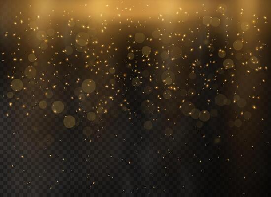 Gold bokeh light effect. sparkles