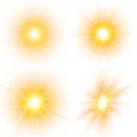 Radiant sunbeam with soft glow on white background vector