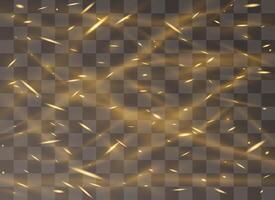 Glowing light effect. Sparkling particles. vector