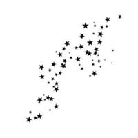 Star fireworks and random stream of lights on white vector