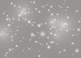 Christmas abstract stars with glowing light and sparkles vector