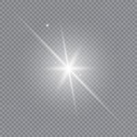 Radiant white starburst with dust particle effects vector
