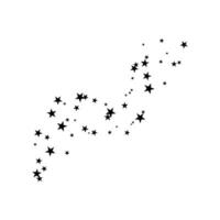Falling star stream with fireworks trail on white backdrop vector