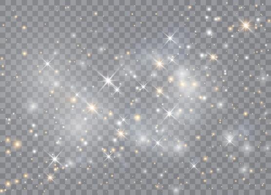 Christmas light explosions with glowing stars and dust