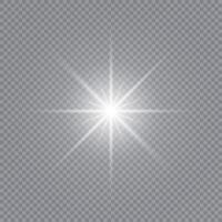 White light explosion with sparkling dust particles vector