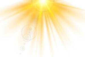 Blazing sun flash with shining rays vector