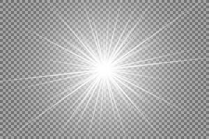 White light burst with sparkling magic dust vector
