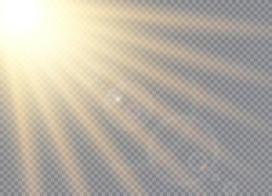 Solar flare with Intense light rays