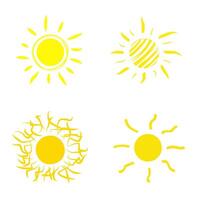 Yellow Sun Flash with Soft Light Glow on White vector