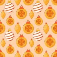 Christmas tree toys seamless pattern on light background vector