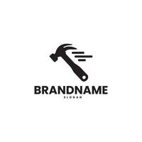 logo design with a wrench and hammer vector