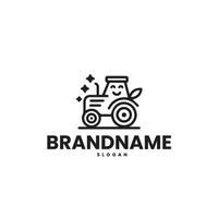 tractor logo design template vector