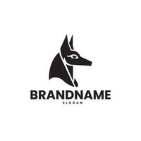 Anubis head logo design template vector