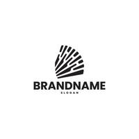 stylized image of rays with a streamlined abstract logo design vector